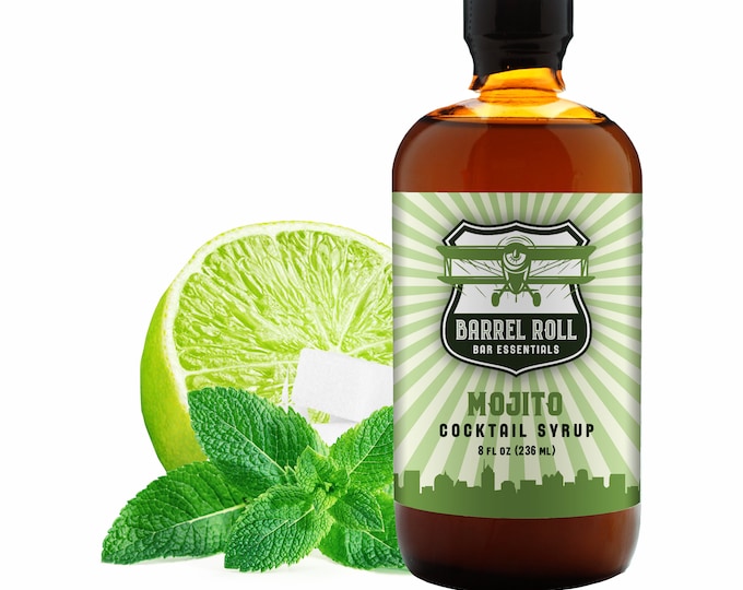 Mojito Cocktail Mix- Real Ingredients Only  - 8 Ounce Bottle - 9 Flavors - Excellent Gift
