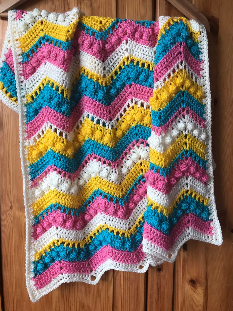 Chevron Party Blanket: Easy Chevron Crochet Blanket Pattern, beginner crochet pattern, PDF pattern image 1