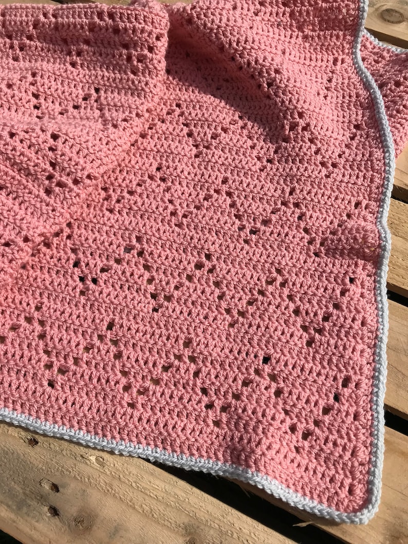 Easy Filet Crochet Blanket Pattern Zara's Blanket Filet Etsy Australia