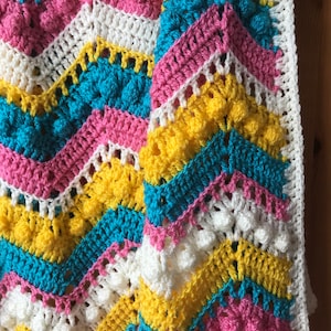 Chevron Party Blanket: Easy Chevron Crochet Blanket Pattern, beginner crochet pattern, PDF pattern image 3