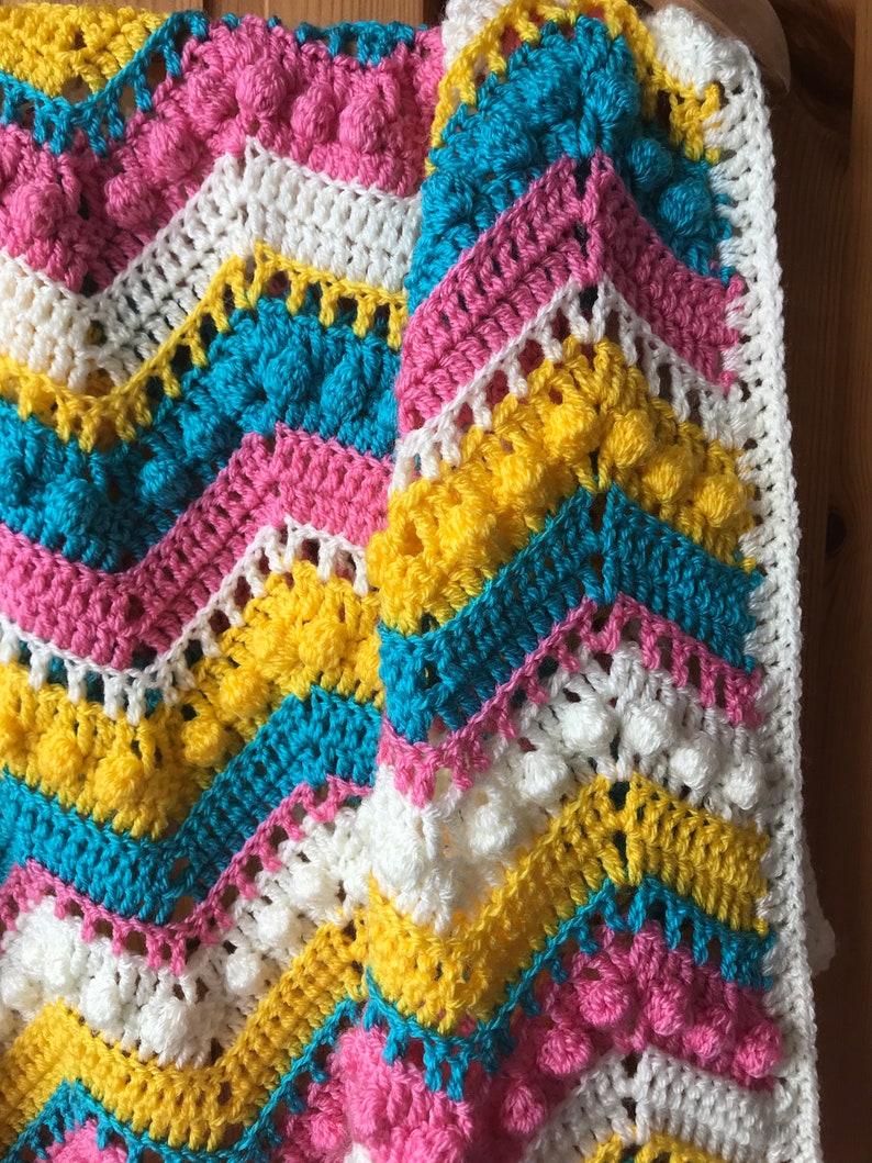 Chevron Party Blanket: Easy Chevron Crochet Blanket Pattern, beginner crochet pattern, PDF pattern image 3