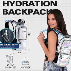 Rave Hydration Pack Backpack: 2L Water Bladder, Leak-Proof Design image 4