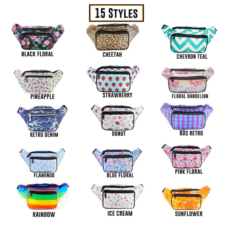 Fanny Pack Cute Prints packs for men women festivals raves Etsy