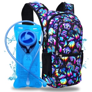 Rave Hydration Pack Backpack: 2L Water Bladder, Leak-proof Design - Etsy
