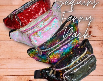 bling sequin fanny pack