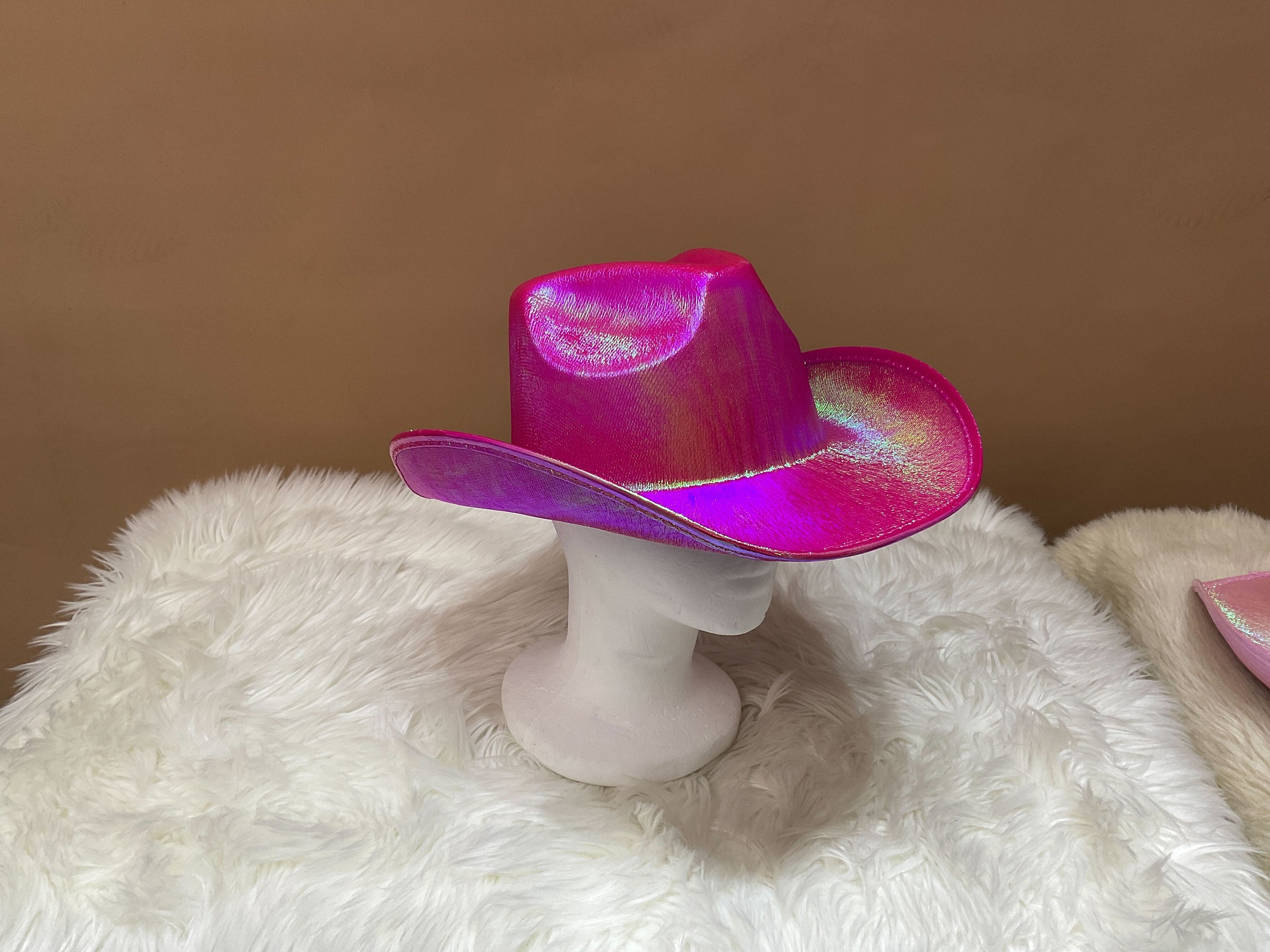 Holographic Cowboy Hat: Neon Glitter Cowgirl Party Hat - Etsy display picture 1