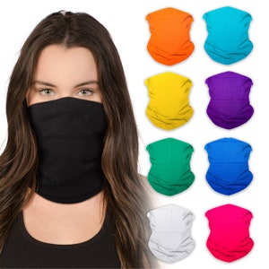9pack Neck Gaiter Face Mask Bandana Neck Gators Face Coverings for Men & Women I Neck Gator Masks