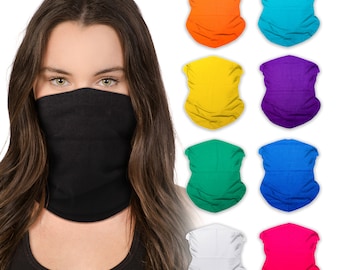 9-Pack: Polyester Neck Gaiter Face Mask - UV & Wind Protection