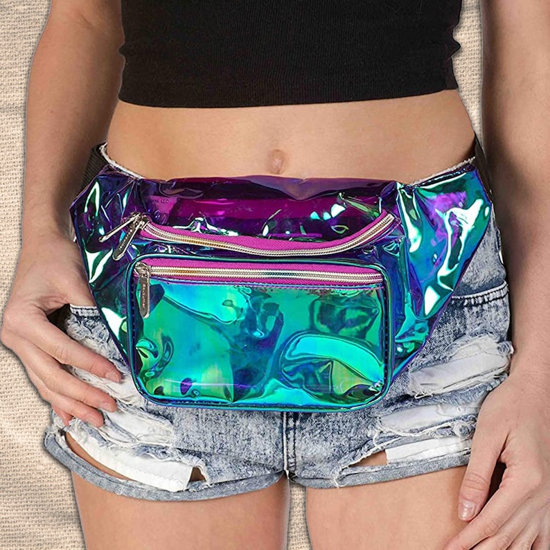 Rave Holographic Fanny Pack Packs for Festival Women Men Etsy