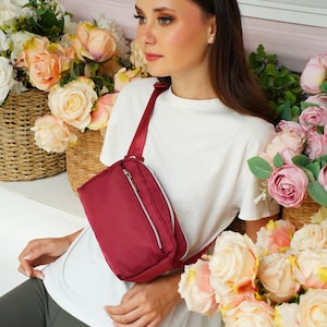 Water-Resistant Twill Fanny Pack: Crossbody Belt Bag
