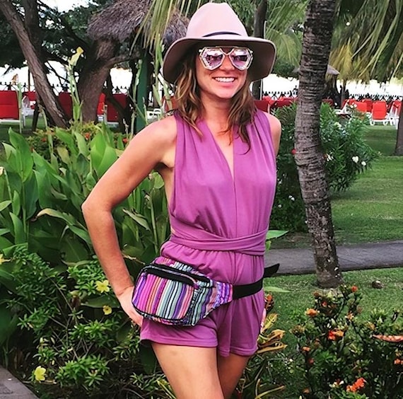 Woven Stripe Festival Fanny Pack - Bohemian Aztec Bum Bag - Etsy display picture 3