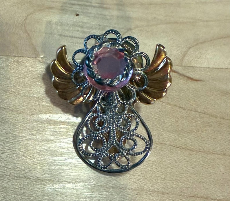 Ruby Angel Pin Birthstone Angel Vintage Enamel Pins - Etsy