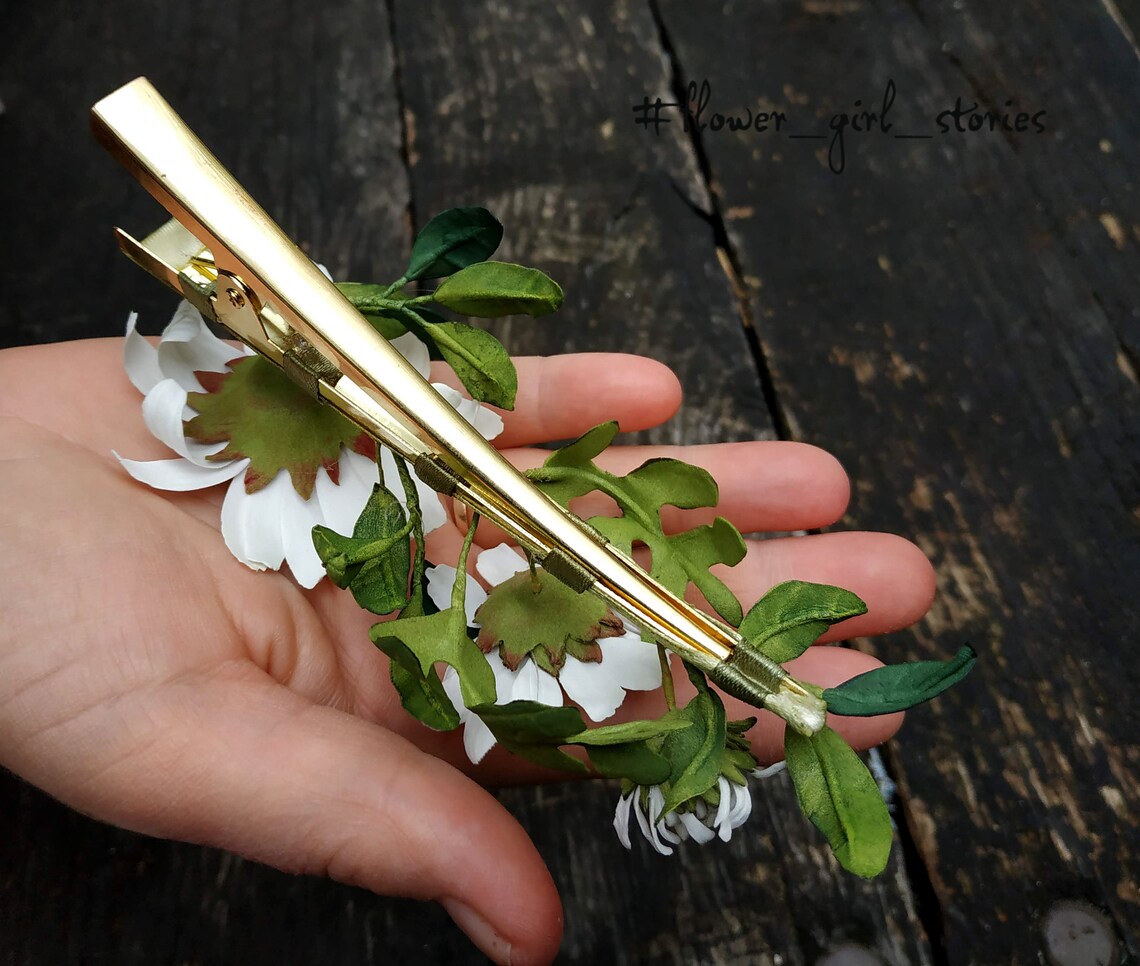 Daisies for Hair White Flowers Hair Clip for Bride Daisies Etsy