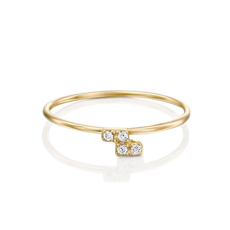 Lego Diamond Ring 14K Gold Stackacble