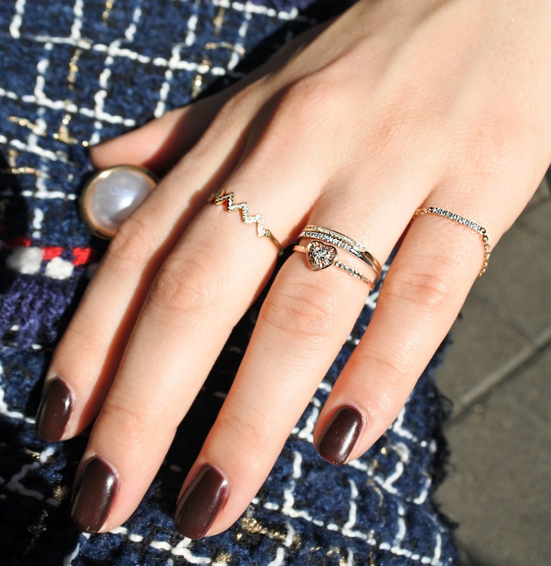 Eternity Diamonds Ring For Her 14K Gold