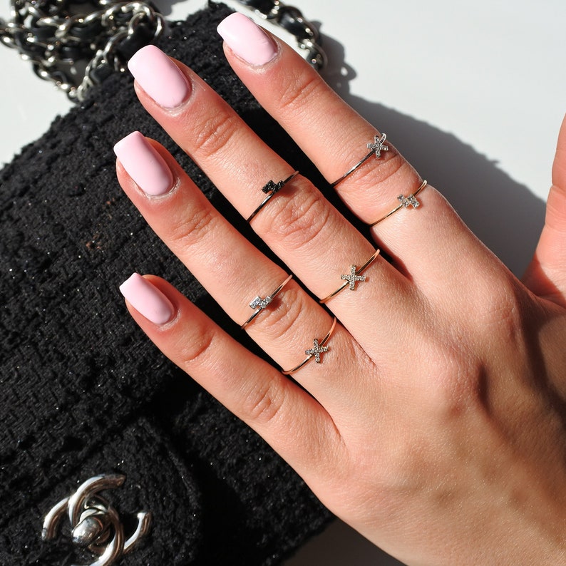 Lego Diamond Ring 14K Gold Stackacble