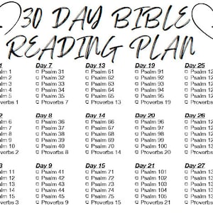 30 Tage Bibelleseplan - Psalmen und Sprüche