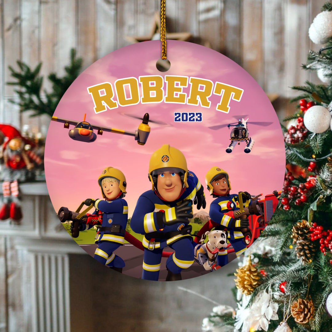 Personalized Fireman Sam Ornament Fireman Sam Christmas Etsy