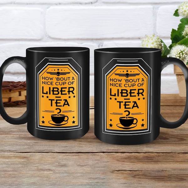 Liber-Tea Helldivers 2 Mug, Morning Cup Of Liber-Tea, Helldivers Taste Democracy, Black Mug (11oz, 15oz)