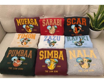 Personalisiertes Löwenkönig-Kreis des Lebens T-Shirt, Geburtstagsgeschenk für Disney-Fan, Disneyland Familienausflug Shirt, Simba & Nala Shirt