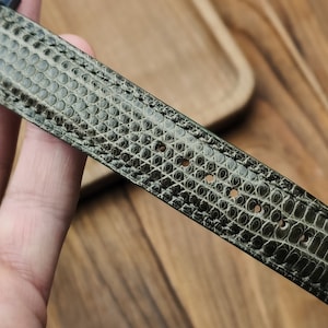 ANY MODIFICATION pistachio lizard bespoke leather band, Only hand stitching and customized size for your favorite watch.
