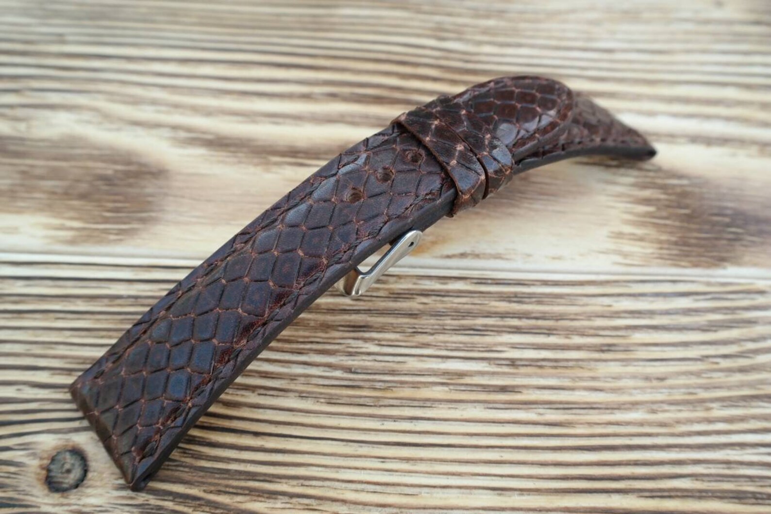 Brown leather watch band leather watch band 16mm men's Etsy