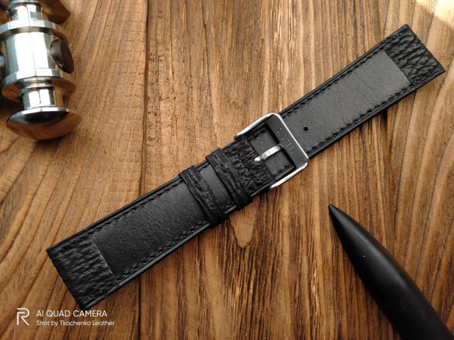 Shark watchband leather watch strap 16 18 19 20 21 22 24 Etsy