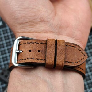 Any modification brown leather watch band watch strap small wrist bracelet men's custom watch bands ladies watch bands leather straps cognac