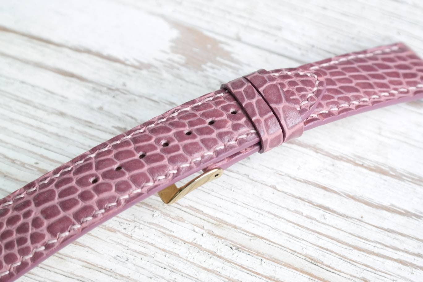 Pink Leather Watch Band 14mm 16 Mm 20mm Watch Strap 18mm Etsy