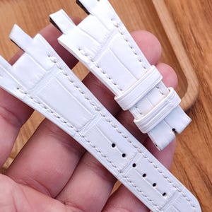 Watch band white alligator leather for Ulysse Nardin Executive 243-10 custom gift for watch
