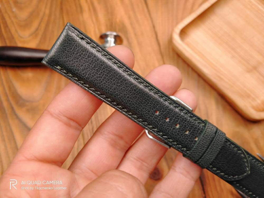 Dark green watch band leather 16 18 19 20 21 watch straps Etsy
