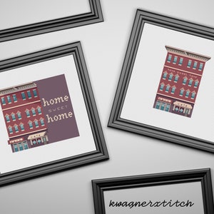 Home Sweet Home Apartment Set of 2 Modern Cross Stitch Patterns