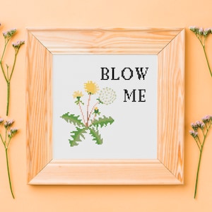 Blow Me Subversive Funny Cross Stitch Pattern
