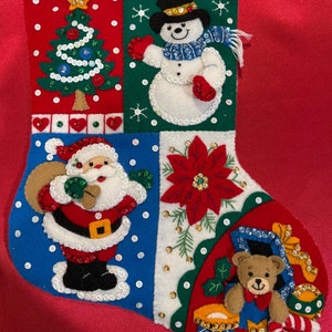 18&quot; Bucilla &quot;Holiday Patchwork&quot; Christmas Stocking