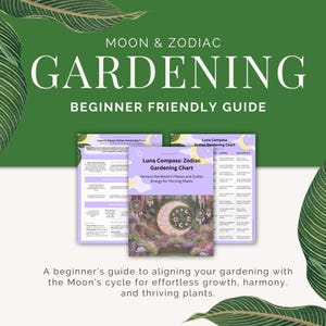 Plantación según los signos: gráfico de fases lunares y zodiacales en formato PDF imprimible