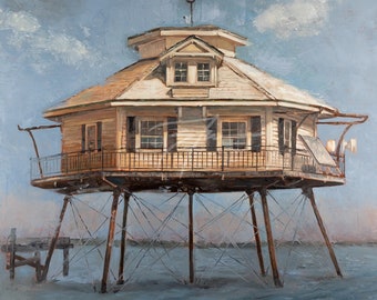 Limited Edition "Fairhope Lookout” Giclee Print | Mobile Bay Art by Brandon Finnorn