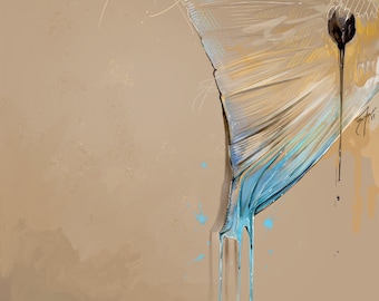 Redfish Over The Edge | Digital Prints | Red Drum Painting | Fly Fishing Print | Fishing Art | Saltwater Fishing Artwork