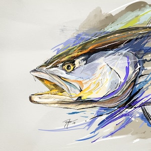 Speckled Trout Color Splash Giclee | Inshore Saltwater Fishing Art Prints | Artwork Print | Spotted Seatrout Fine Art