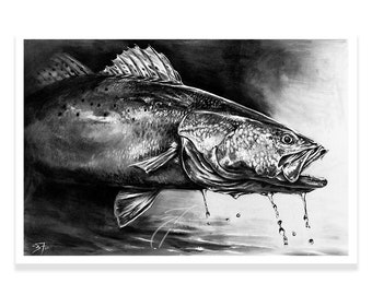 Limited Edition "The Shake” Giclee Print | Speckled Trout Art by Brandon Finnorn