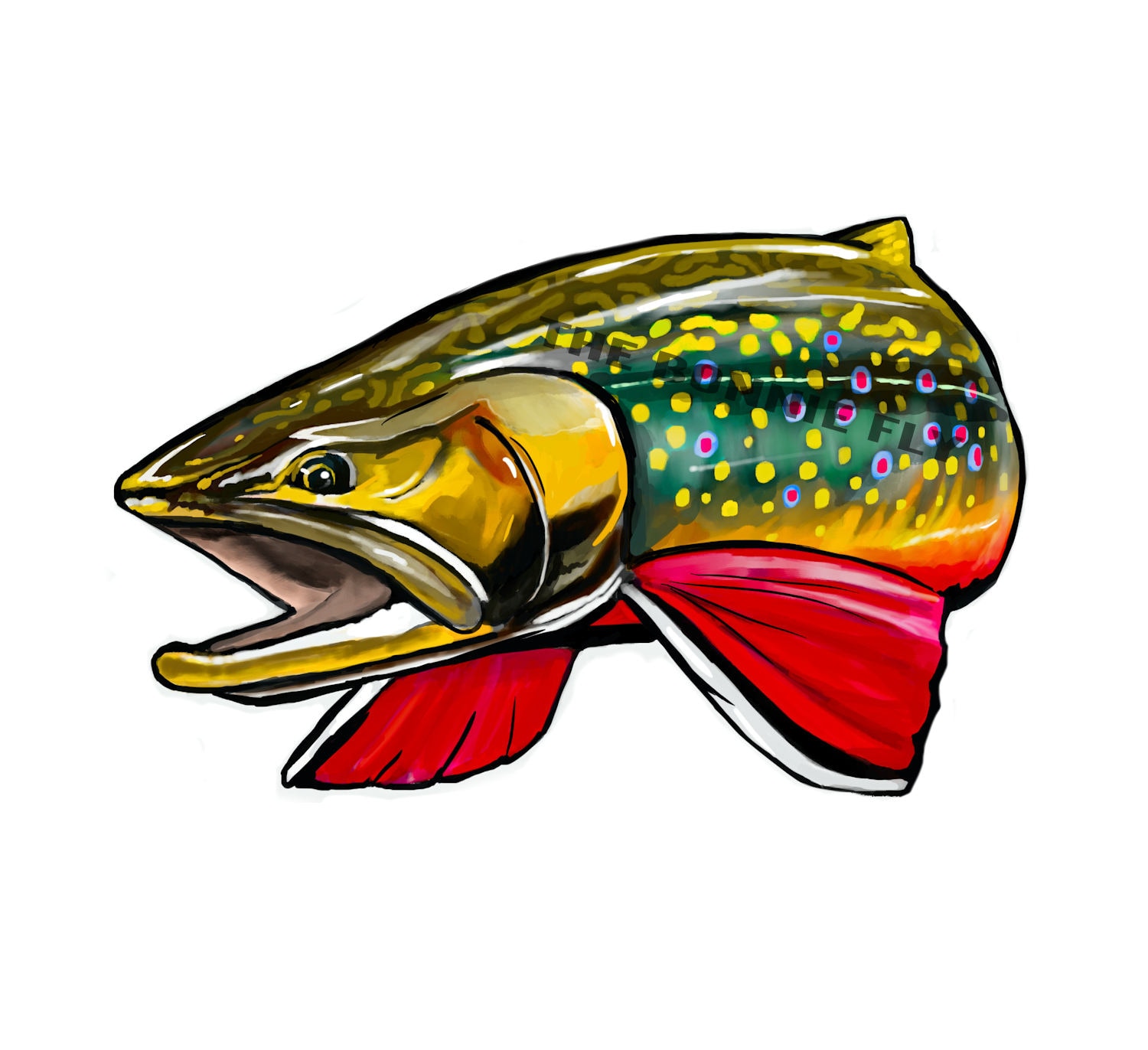 Brook Trout Decal / Vinyl Fishing Sticker / Fly Fish Wild Etsy