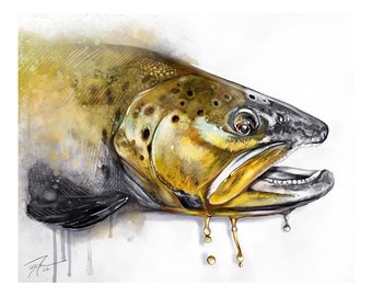 Brown Trout | Wash Series by Brandon Finnorn