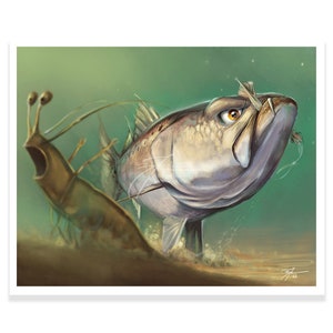 Speckled Trout Incoming Tide | Digital Painting by Brandon Finnorn | Fine Art Paper Prints