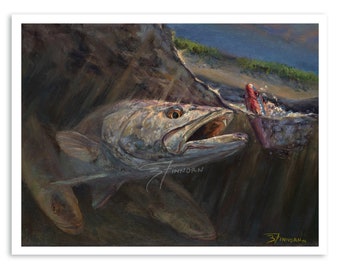 Worth The Misses Speckled Trout Print | Fishing Artwork by Brandon Finnorn