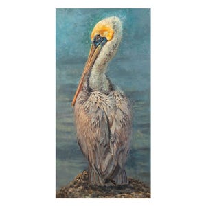 Fontainebleau&#39;s Blessing Print | Brown Pelican Art by Brandon Finnorn