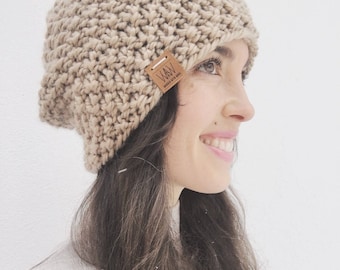 Handmade Knit Slouch Beanie | Winter Knitted Hat