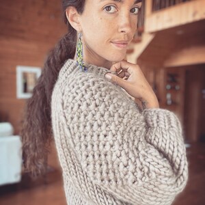 Chunky Knit Sweater| Women’s knit sweater | handknit sweater | knit pullover | wool sweater image 6