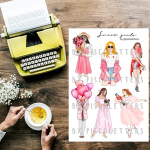 Adesivo para imprimir meninas doces