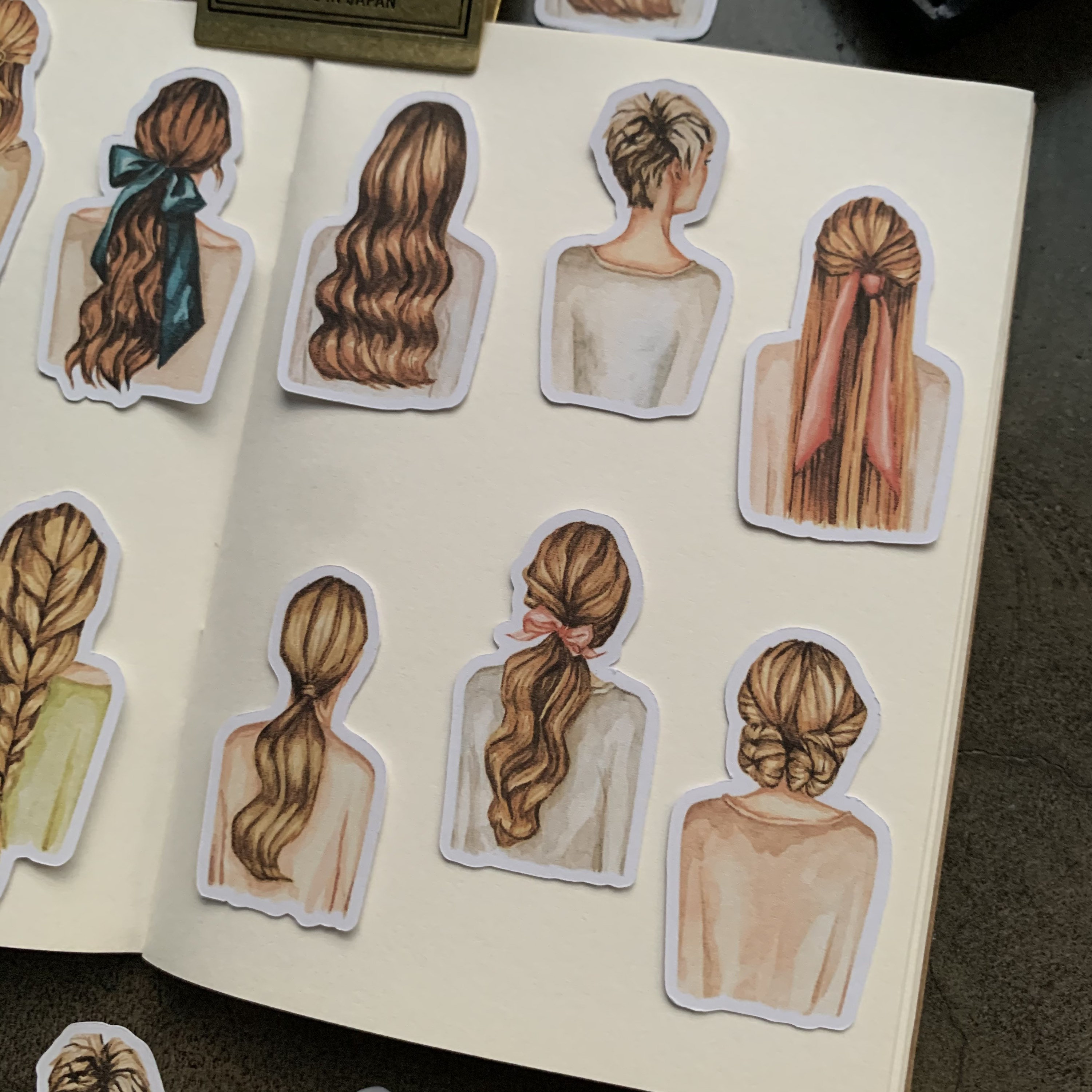 Hair Style Stickers Hairdo Stickers Salon Stickers Etsy