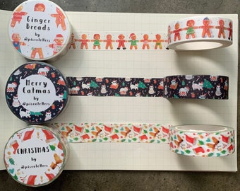 Weihnachtliches Washi Tape, Washi Tape, Masking Tape, Dekoband