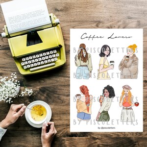 Adesivo para impressão Coffee Lovers